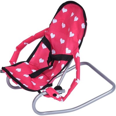 Pink Hearts Doll High Chair, Bouncer, and Pack N Play Set