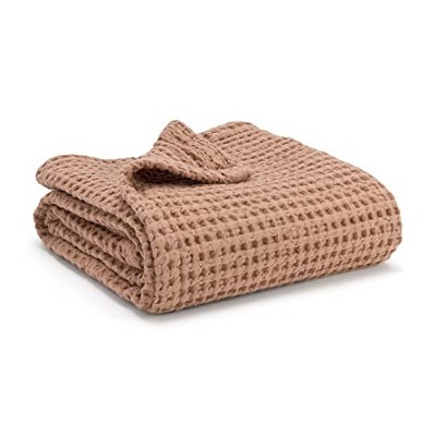 Simka Rose Waffle Baby Blanket, Clay
