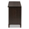 Unna Wood TV Cabinet with 2 Sliding Doors and Drawer TV Stand for TVs up to 70" Dark Brown - Baxton Studio - 3 of 4