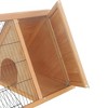 ORRD 46" Outdoor Rabbit Cage with Run, A-Frame Wooden Small Animal Hutch with Ventilated Wire, Yellow - 3 of 4