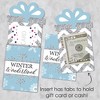 Big Dot of Happiness Winter Wonderland - Snowflake Holiday Party and Winter Wedding Money and Gift Card Sleeves - Nifty Gifty Card Holders - Set of 8 - 3 of 4