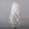 Unique Bargains Women's Curly Wigs 31" Silver Tone Grey with Wig Cap - 3 of 4