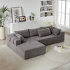 TiramisuBest 108" L Shaped Sectional Sofa Chenille Upholstered Modular 4 Seat Convertible Couch Set Seating 6 Pillows Living Room Left /Right Side - 2 of 4