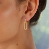 Gold Earrings for Women Trendy, Simple Dainty 14K Gold Plated Paperclip Square Chain Link Dangle Hoops Earrings Pin Stud Huggie Earrings Lightweight - 3 of 4