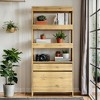 Hommoo Modern Bookshelf with 2 Drawers - 2 of 4