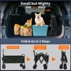 Wagons Folding Carts, Utility Folding Cart with Wheels All Terrain, Drink Holder and Adjustable Handle, 170kg Portable Supermarket Cart - 4 of 4