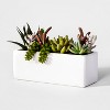 3.5" x 3.5" Artificial Succulents In Pot White - Project 62™ - image 2 of 2