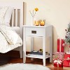 VECELO 1/2PCS 2-tier Nightstand Modern Side End Tables with Drawer & Open Shelf for Living Room, Bedroom - 4 of 4