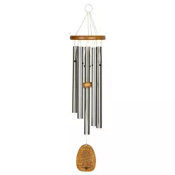 Woodstock Chimes Signature Collection, Woodstock Reflections, Irish Blessing 22'' Silver Wind Chime WRIB