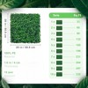 12 Pack 20in x 20in Artificial Grass Wall Panels Boxwood Panels Backdrop, Large Hedge Plant Greenery Faux Topiary Fence - 2 of 4