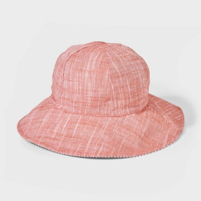 Image of Baby Striped Reversible Sun Hat - Cat & Jack™ Orange 6-12M