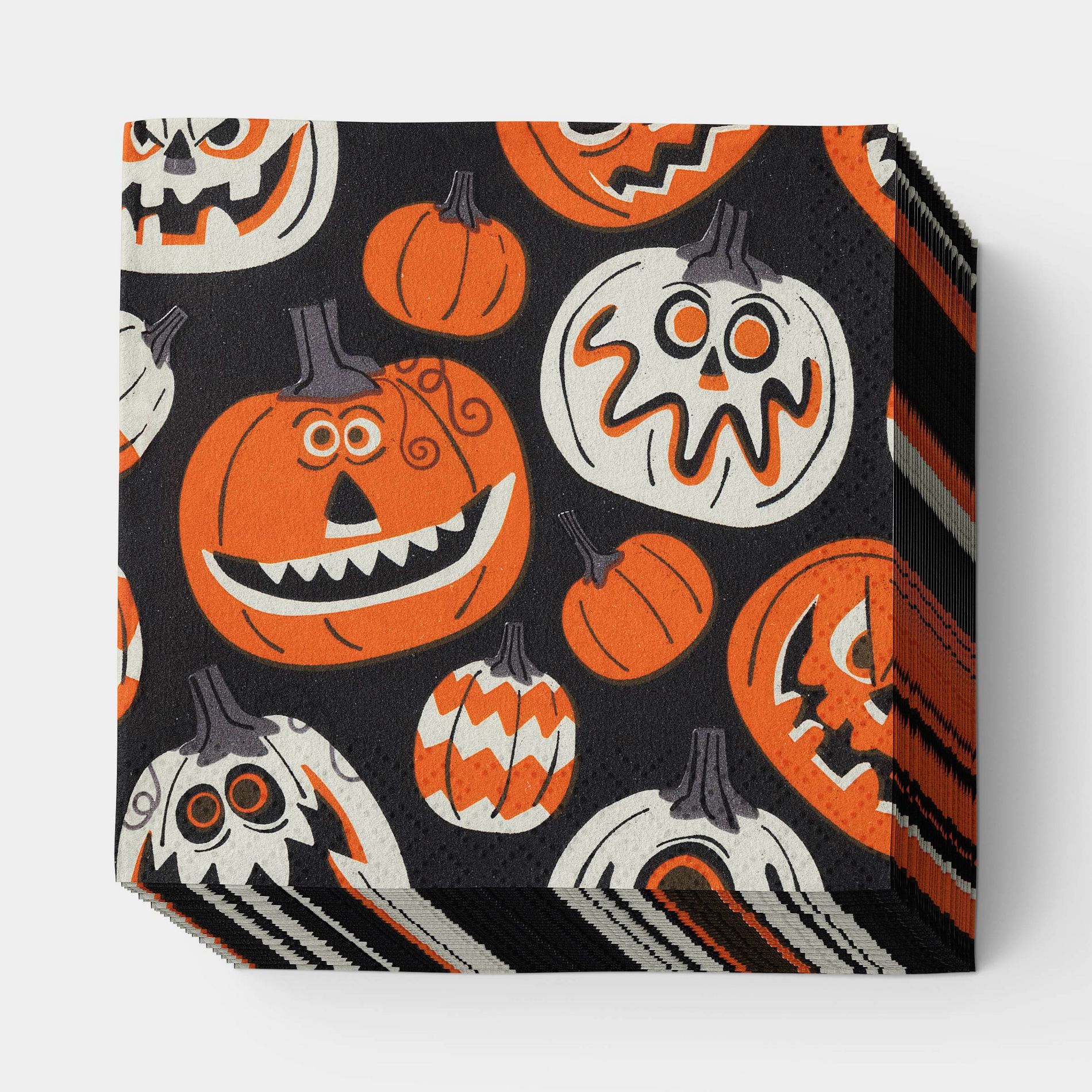 30ct Pumpkin Toss Disposable Beverage Napkins Orange - Hyde and EEK! Boutique™: Halloween