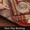 WhizMax Area Rug Vintage Boho Distressed Rug Floral Throw Carpet Non Slip Backing, Red - 4 of 4