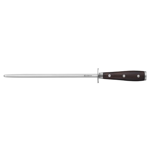 Wusthof 9 inch Brushed Steel Handle Honing Steel