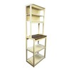 Chery Life 23.62" White and Brown 5-Tier Bakers Rack with Storage fits Coffee Bar, Kitchen Shelves, Microwave Stand - 2 of 4