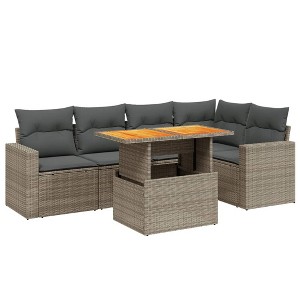vidaXL Garden Sofa Set Grey - 1 of 4