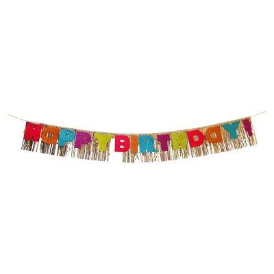 "Happy Birthday" Banner with Glitter - Spritz™