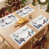 REGALWOVEN Placemats Set of 6 Linen Placemats, Washable Kitchen Table Mat, Seasonal Holiday Christmas Place Mats for Party - 3 of 4