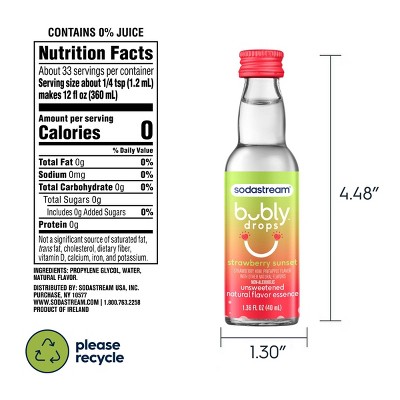 SodaStream 3pk 1.36 fl oz bubly Strawberry Sunset Drops