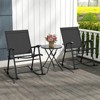 Tangkula 4pcs Patio Folding Rocking Chair Heavy-Duty Metal Frame Rockers Outdoor - 3 of 4