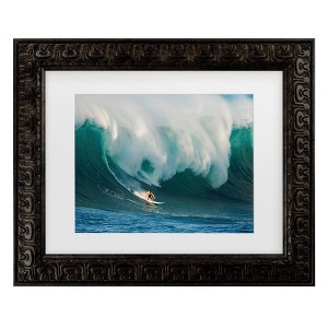 Trademark Fine Art - David H Yang Riding A Crashing Wave Matted Framed Art - 1 of 4