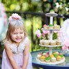 Darware Cake Pop / Cupcake Stand; White Wooden Dessert Tiered Display for Parties and Special Events - 4 of 4
