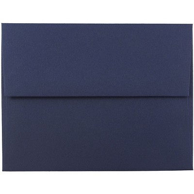 JAM Paper A2 Invitation Envelopes 4.375 x 5.75 Navy Blue LEBA617