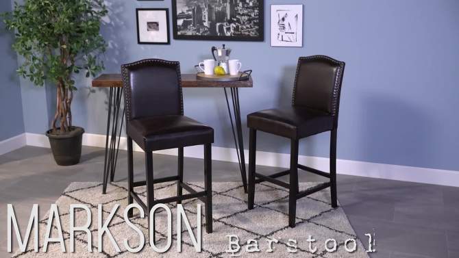 Logan 30.5" Barstool Set 2ct - Christopher Knight Home, 2 of 7, play video