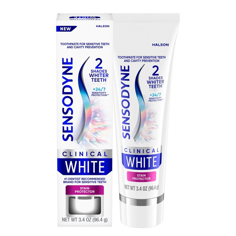 Sensodyne Clinical White Stain Protector Toothpaste - 3.4oz, 1 of 6