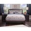 AFI Furnishings Richmond Full Traditional Bed with Open Footboard and Turbo Charger in Espresso - 3 of 4