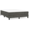 Bed Frame Dark Grey Velvet, plywood, engineered wood Queen - 2 of 4