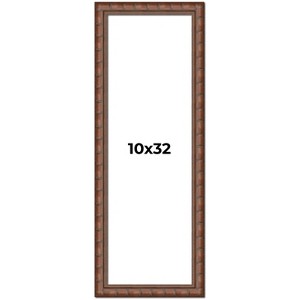 PosterPalooza | 10x32 Modern Bamboo Picture Frame, UV Acrylic, 5 Finishes - 1 of 4