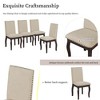 VASIP Set of 4 Dining Chairs Wood Upholstered Fabric Dining Room Chairs with Nailhead for Dining Room, Kitchen, Living Room - 4 of 4