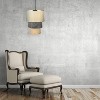 River of Goods Mylo 18" Cream and Gray Fringe Pendant Light - image 2 of 4