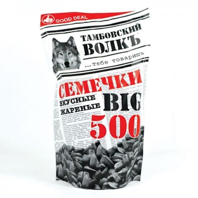 Tambovsky Volk Roasted Sunflower Seeds 500g - For Nutritious Snacking And Cooking Delight, Irresistible Crunchy Goodness From