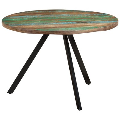 vidaXL Dining Table 43.3 in.x29.5 in. Solid Wood Reclaimed