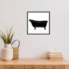 16" x 16" Bathroom Puns I No Words by Becky Thorns Framed Canvas Wall Art Black - Amanti Art - 4 of 4