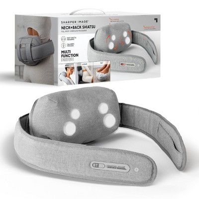 Sharper Image Realtouch Shiatsu Wireless Neck And Back Massager With Heat -  Gray : Target