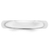 Black Bow Jewelry 2mm to 6mm Platinum Polished Half Round Standard Fit Band - 3 of 4