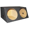 QPower QSMBASS15 Dual 15" Carpet Subwoofer Sub Box Sealed Speaker Enclosure - 2 of 4