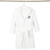 Personalized Linum Kids 100% Polyester SUPER PLUSH Double Brushed Hooded Bathrobe in Black Script Font - 2 of 3