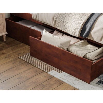 AFI Furnishings Urban Bed Drawers Twin-Full Walnut