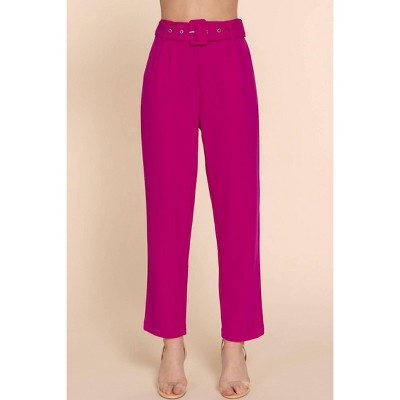 Women's Front Pocket Belted Stretch Pants - Active USA