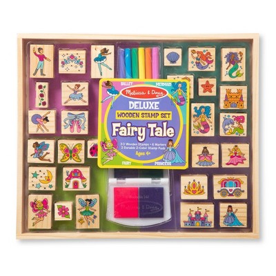 Baby Products Online - Melissa and Doug's Fairy Garden: Wooden Stamp Set  with Stamps + Free Scratch Art Mini-Pad Pack - Kideno