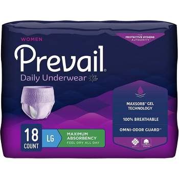 Prevail Air Overnight Protective Underwear, Overnight Absorbency, Size Two,  18ct Bag : Target
