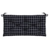 vidaXL Garden Bench Cushion Black Check Pattern 39.4 in.x19.7 in.x2.8 in. Oxford Fabric - 4 of 4