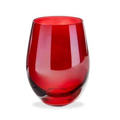 tag Celebration Stemless Wine Red