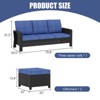 SUGOLD 3-Piece Hand Woven Wicker Patio Seating Group with Blue Cushions - 2 of 4