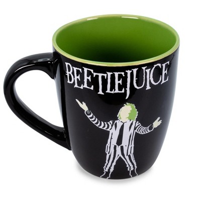 Silver Buffalo Beetlejuice "Ghost With The Most" Curved Ceramic Mug | Holds 25 Ounces