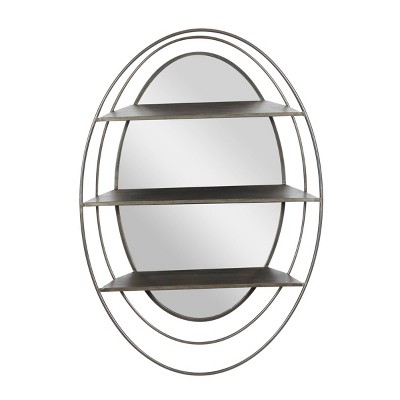 Modern Metal Decorative Wall Mirror Silver - Olivia & May